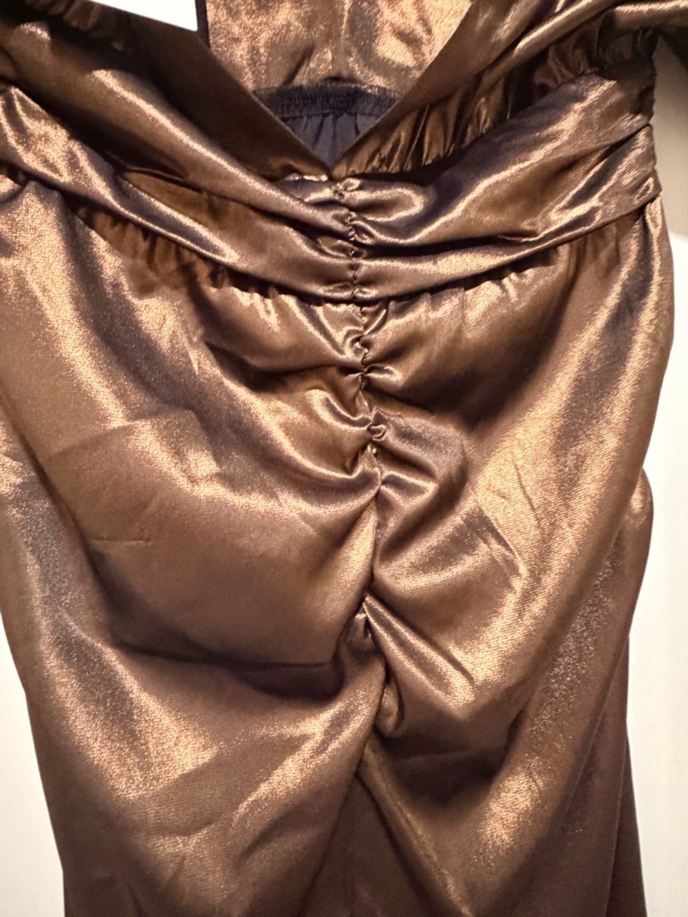 NWT MISA Los Angeles Charlize Midi dress women's size XS Bronze open back - Picture 10 of 12